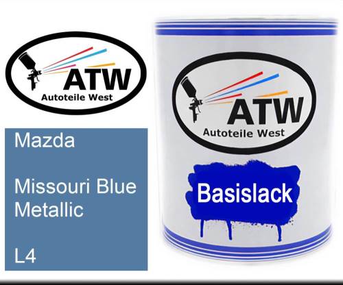 Mazda, Missouri Blue Metallic, L4: 1L Lackdose, von ATW Autoteile West.